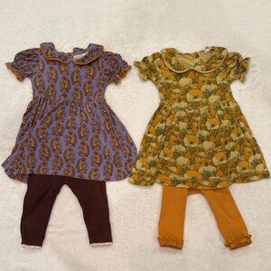 Kate Quinn Purple and Yellow Twin Coordinating Dress Set
